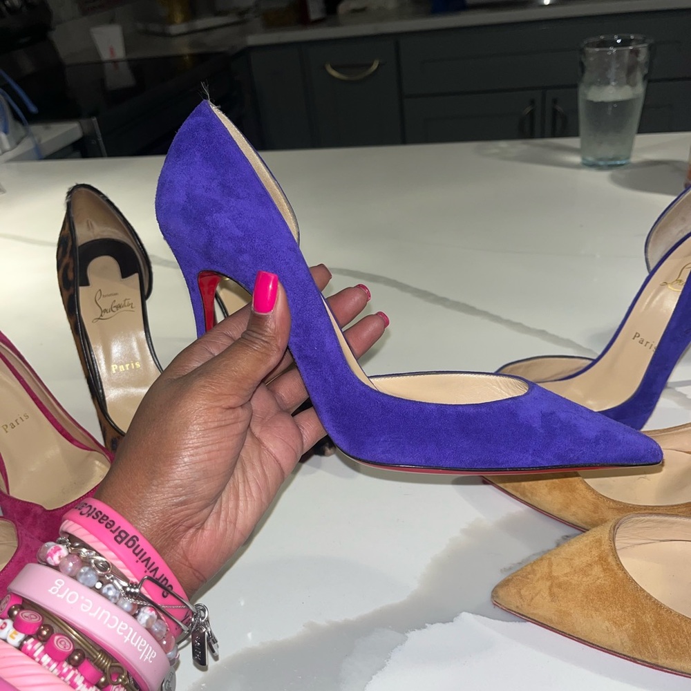 Christian Louboutin Pink and Brown Heels - Picture 6 of 9